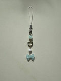 bow phone charm series 2 - blue