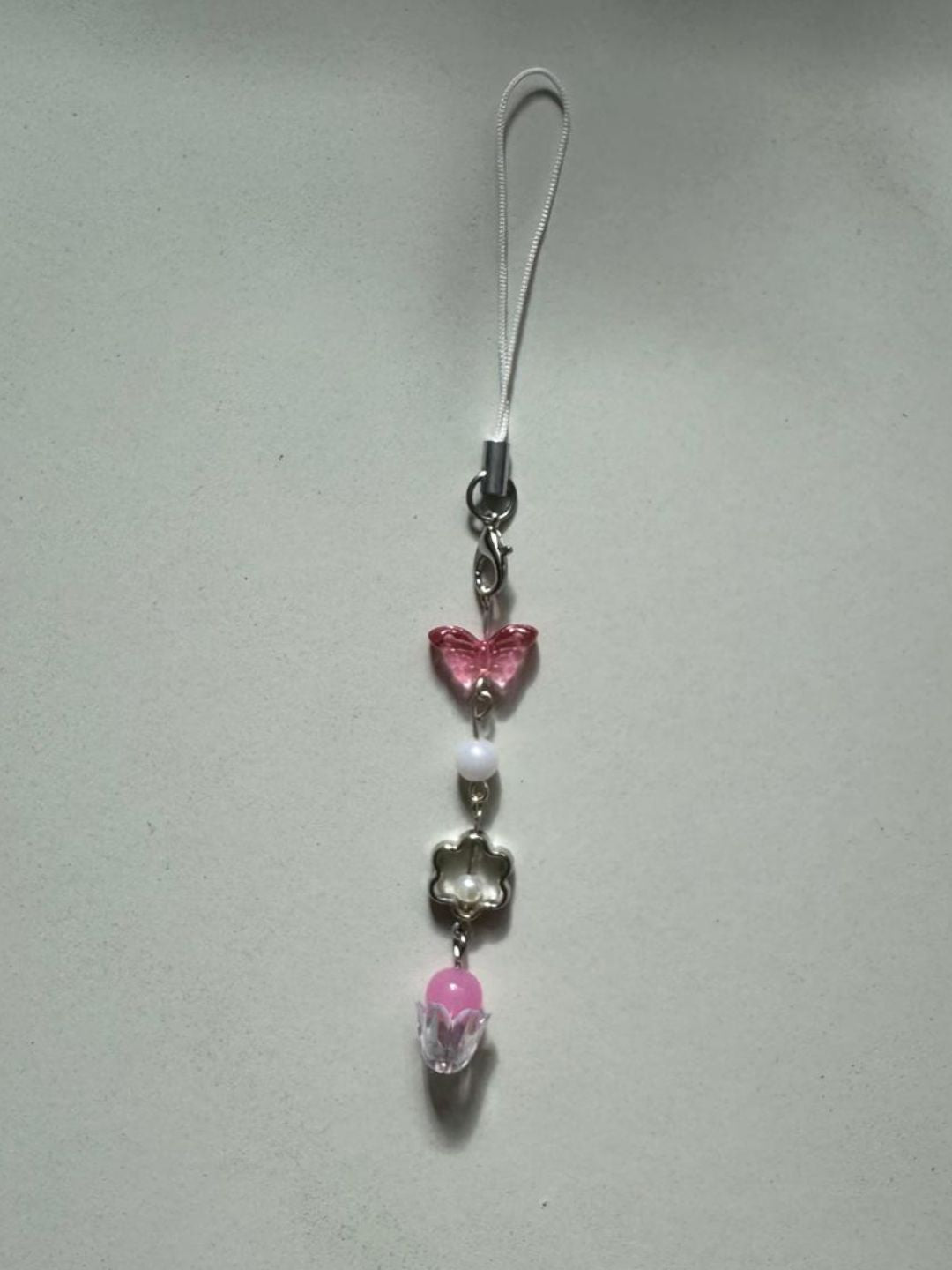 butterfly phone charm series 3 - hot pink / red