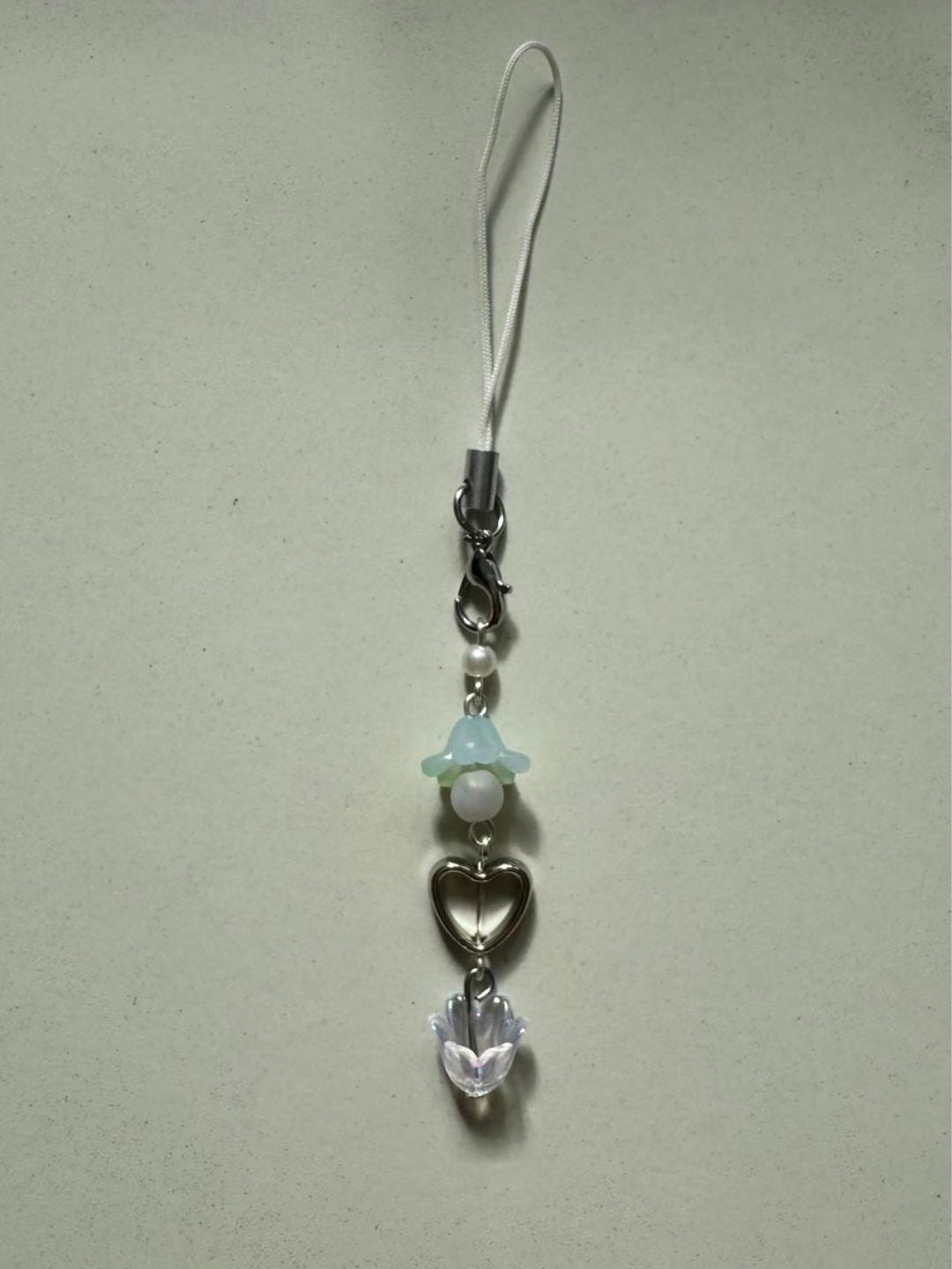 hollow heart phone charm series 1 - green
