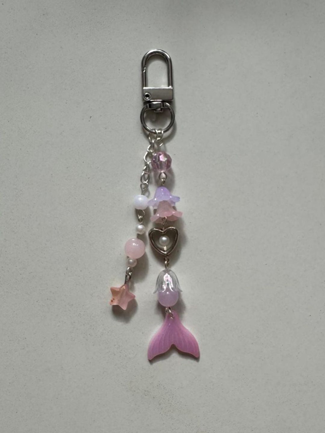 mermaid keychain series 1 - pink and purple