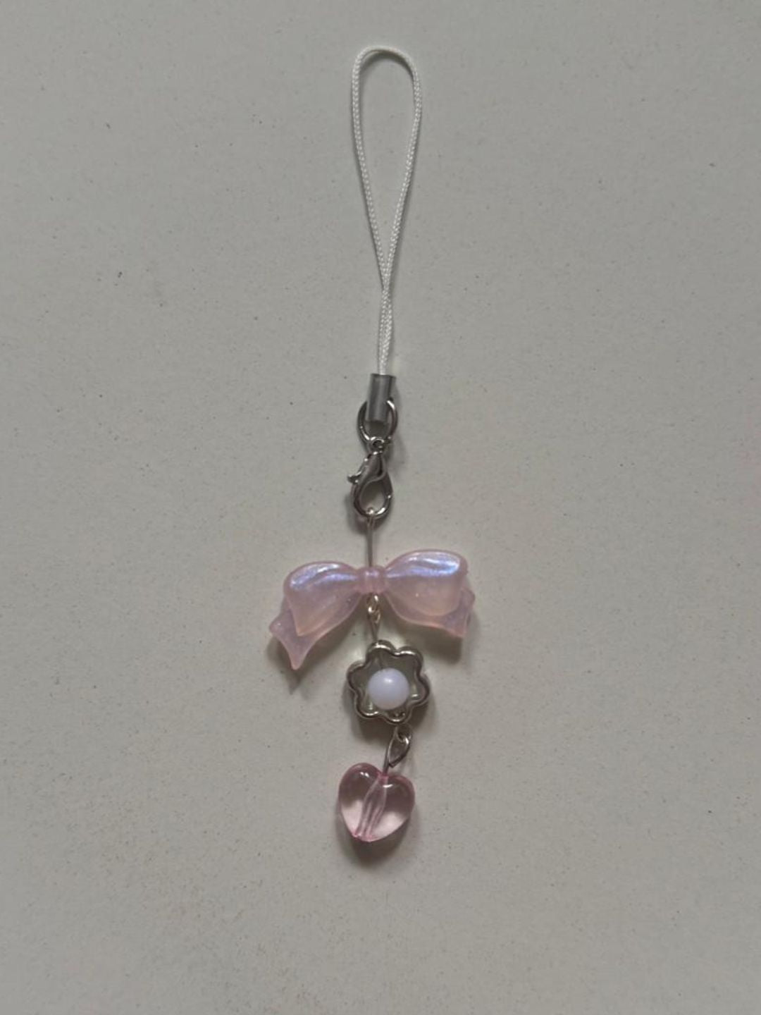 pink bow phonecharm