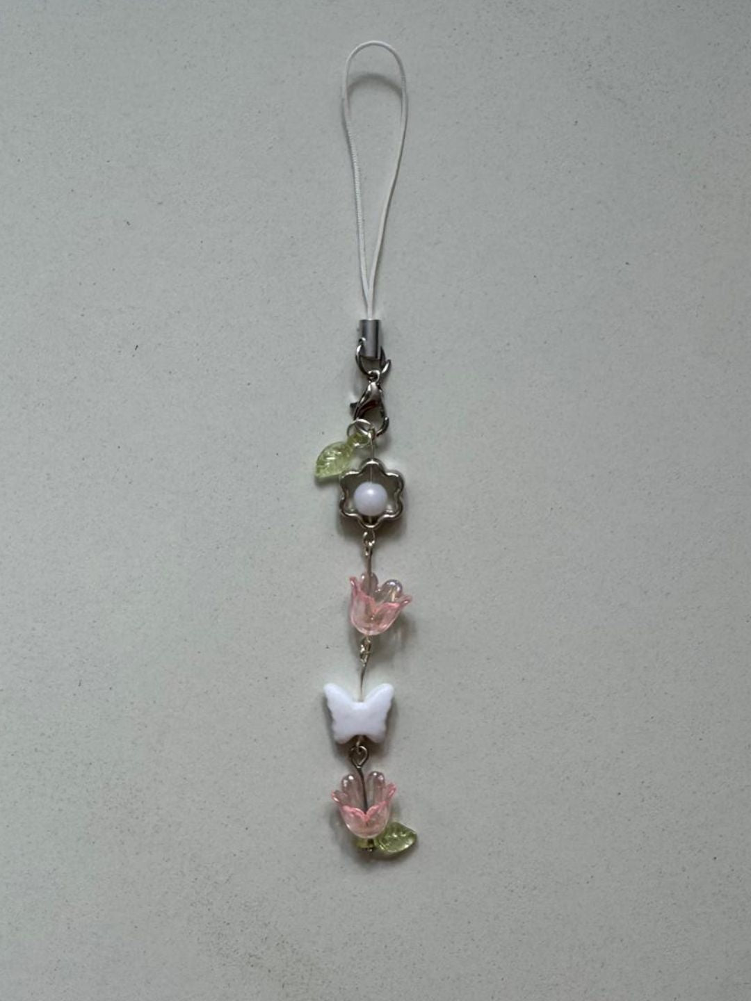 pink rose phonecharm